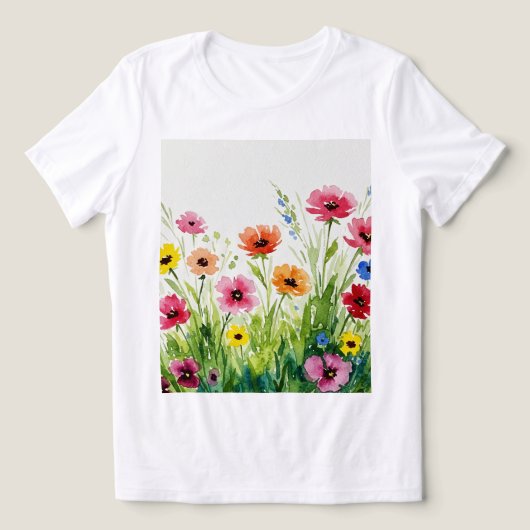 Wildflower bouquet トライブレンドＴシャツ (デザイン正面)