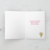 Wildflower Bouquet Christian Godに感謝 カード (内部)