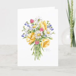Wildflower Bouquet Christian Godに感謝 カード