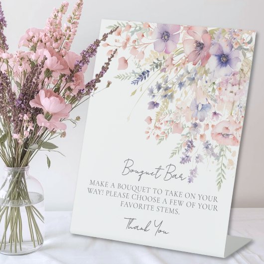 Wildflower Bouquet Flower Bar 台座サイン