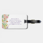 Wildflower Bouquet Handpainted Gouache Custom Name ラゲッジタグ (裏面横)