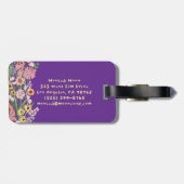 Wildflower Bouquet Handpainted Gouache Custom Name ラゲッジタグ (裏面横)