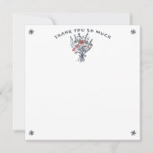 Wildflower Bouquet Rustic Whimsical Bridal Shower  サンキューカード (正面)