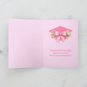 Wildflower Bow Best Grad Ever 卒業式 写真入り カード (内部)
