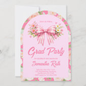 Wildflower Bow Best Grad Ever Photo Graduation 招待状 (裏面)