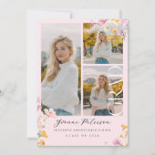 Wildflower & Bow Graduation Announcement 案内状 (正面)