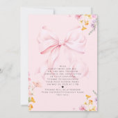 Wildflower & Bow Graduation Announcement 案内状 (裏面)