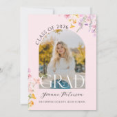 Wildflower & Bow Graduation Invitation 招待状 (裏面)