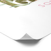 Wildflower Bow Graduation party Photo Welcome ポスター (角)