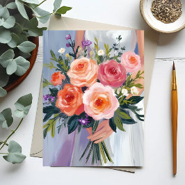 Wildflower Bridal Bouquet | Floral Wedding Bride ポストカード