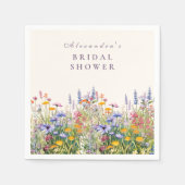 Wildflower Bridal Shower スタンダードカクテルナプキン (正面)