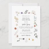 Wildflower Bridal Shower 招待状 (正面)
