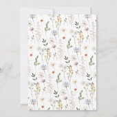 Wildflower Bridal Shower 招待状 (裏面)