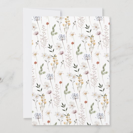 Wildflower Bridal Shower 招待状 (裏面)