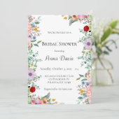 Wildflower Bridal Shower 招待状 (スタンド正面)