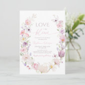 Wildflower Bridal Shower: Boho Summer Garden 招待状 (スタンド正面)