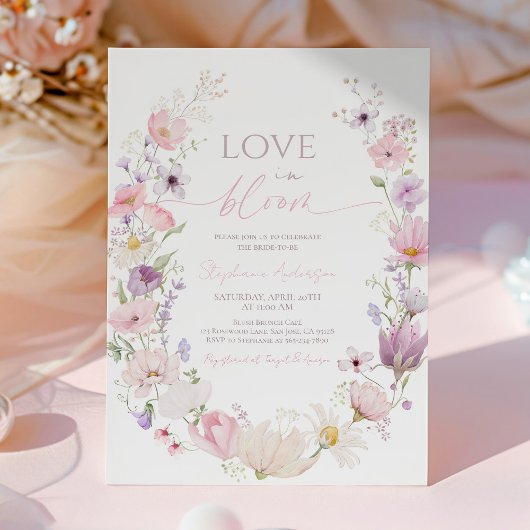 Wildflower Bridal Shower: Boho Summer Garden 招待状