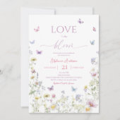 Wildflower Bridal Shower: Butterfly Garden 招待状 (正面)