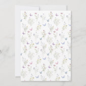 Wildflower Bridal Shower: Butterfly Garden 招待状 (裏面)