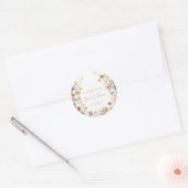 Wildflower Bridal Shower Favor Sticker ラウンドシール (封筒)