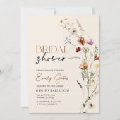 Wildflower Bridal Shower Invitation, Floral Boho  招待状 (正面)