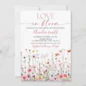 Wildflower Bridal Shower Invitation: Love In Bloom 招待状 (正面)