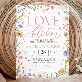 Wildflower Bridal Shower Invitation,Love In Bloom  招待状