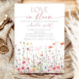Wildflower Bridal Shower Invitation: Love In Bloom 招待状