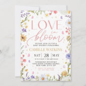 Wildflower Bridal Shower Invitation,Love In Bloom 招待状 (正面)
