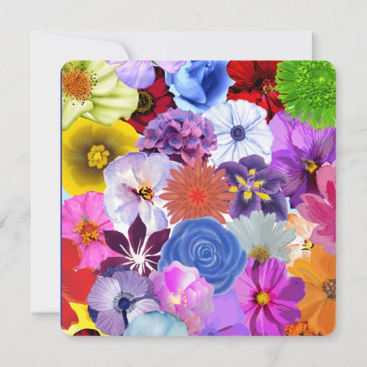 Wildflower Bridal Shower Invitation Template, Edit (裏面)