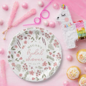 Wildflower Bridal Shower Paper Plates - Pink ペーパープレート (パーティー)