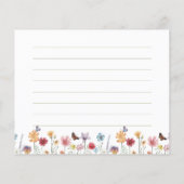 Wildflower Bridal Shower Recipe Card (裏面)