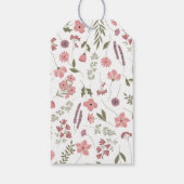 Wildflower Bridal Shower Thank You Tag - Pink ギフトタグ (裏面)