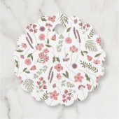 Wildflower Bridal Shower Thank You Tag - Pink フェイバータグ (裏面)