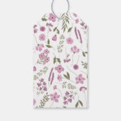 Wildflower Bridal Shower Thank You Tag - Purple ギフトタグ (裏面)