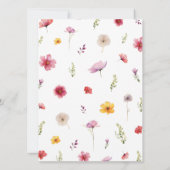 Wildflower Bridal Shower Where Were They Game Card 招待状 (裏面)