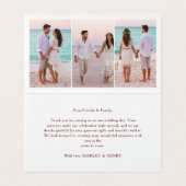 Wildflower Burgundy Wedding Folded Photo thank you (内部フラット)