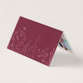 Wildflower Burgundy Wedding Folded Photo thank you (裏面)