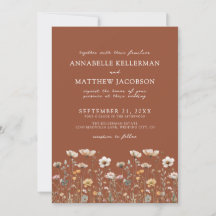 Wildflower Burnt Orange Floral Wedding