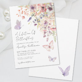 Wildflower Butterfly ブライダルシャワー 招待状