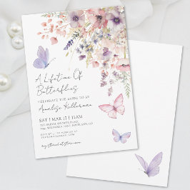Wildflower Butterfly ブライダルシャワー 招待状