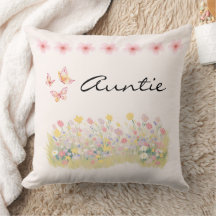 Wildflower Butterfly Auntie スロー枕ギフト