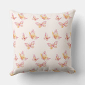 Wildflower Butterfly Auntie Throw Pillow Gift クッション (裏面)