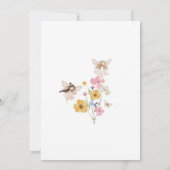 Wildflower Butterfly Girl Birthday Invitation 招待状 (裏面)