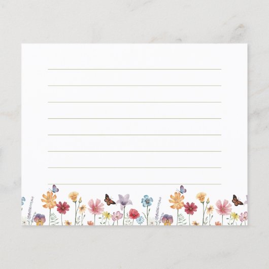 Wildflower Butterfly Recipe Card (裏面)