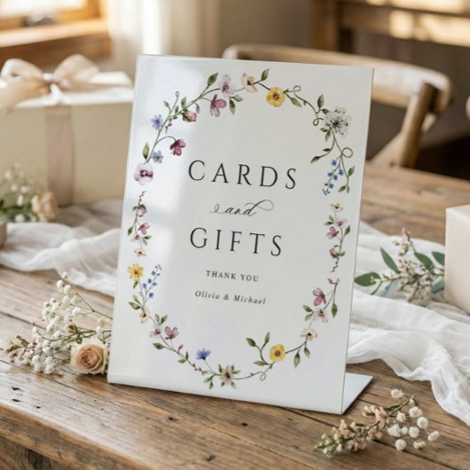 Wildflower Cards & Gifts Elegant Bridal Shower 台座サイン