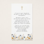 Wildflower Celebration of Life Cross Prayer Card (裏面)