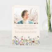 Wildflower Celebration of Life Funeral  プログラム (裏面)
