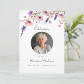 Wildflower Celebration of Life Funeral Invitation 招待状 (スタンド正面)