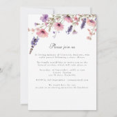 Wildflower Celebration of Life Funeral Invitation 招待状 (裏面)